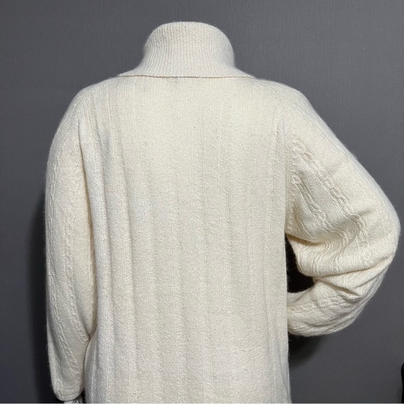 SOLD❌❌❌Worthington Silk Cream Rabbit Hair Turtleneck Sweater Sz-20W - Picture 6 of 10